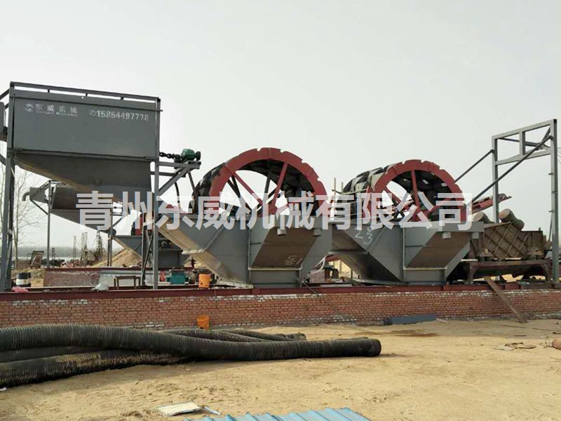 江蘇東海輪式洗沙機安裝完成